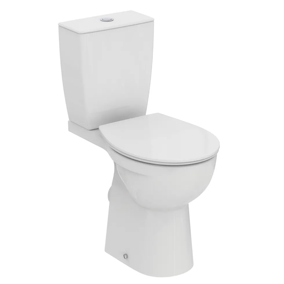 Ideal Standard Eurovit+ Comfort Height Close Coupled Toilet with Soft Close Seat
