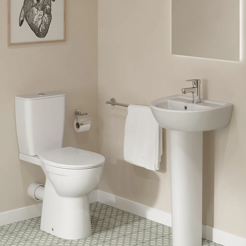 Ideal Standard Eurovit+ Comfort Height Close Coupled Toilet with Soft Close Seat