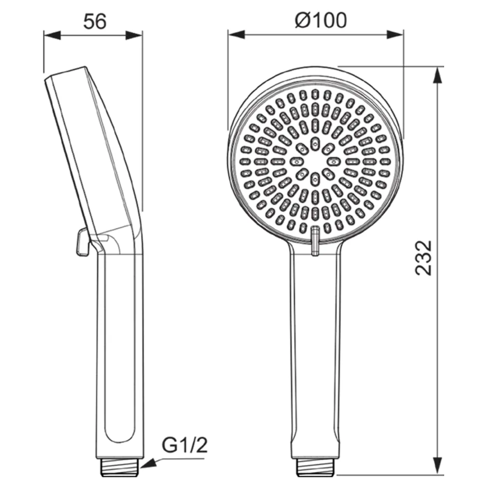 Ideal Standard Idealrain Alu+ Multi-Function Round Handset