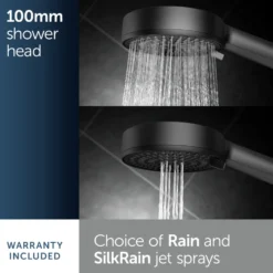 Ideal Standard Idealrain Alu+ Shower Rail Kit with Multi-Function Shower Handset & 2 Shelves