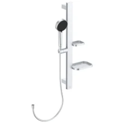 Ideal Standard Idealrain Alu+ Shower Rail Kit with Multi-Function Shower Handset & 2 Shelves