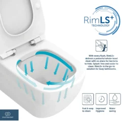 Ideal Standard i.life A Close Coupled Rimless Toilet with Soft Close Seat