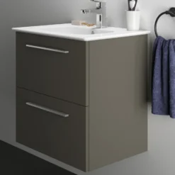 Ideal Standard i.life A 640mm Wall Mounted 2 Drawer Vanity Unit & Basin