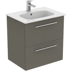 Ideal Standard i.life A 640mm Wall Mounted 2 Drawer Vanity Unit & Basin