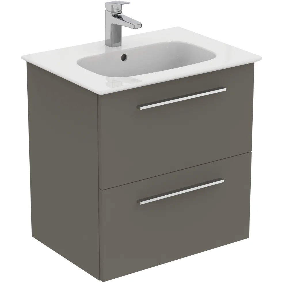 Ideal Standard i.life A 640mm Wall Mounted 2 Drawer Vanity Unit & Basin