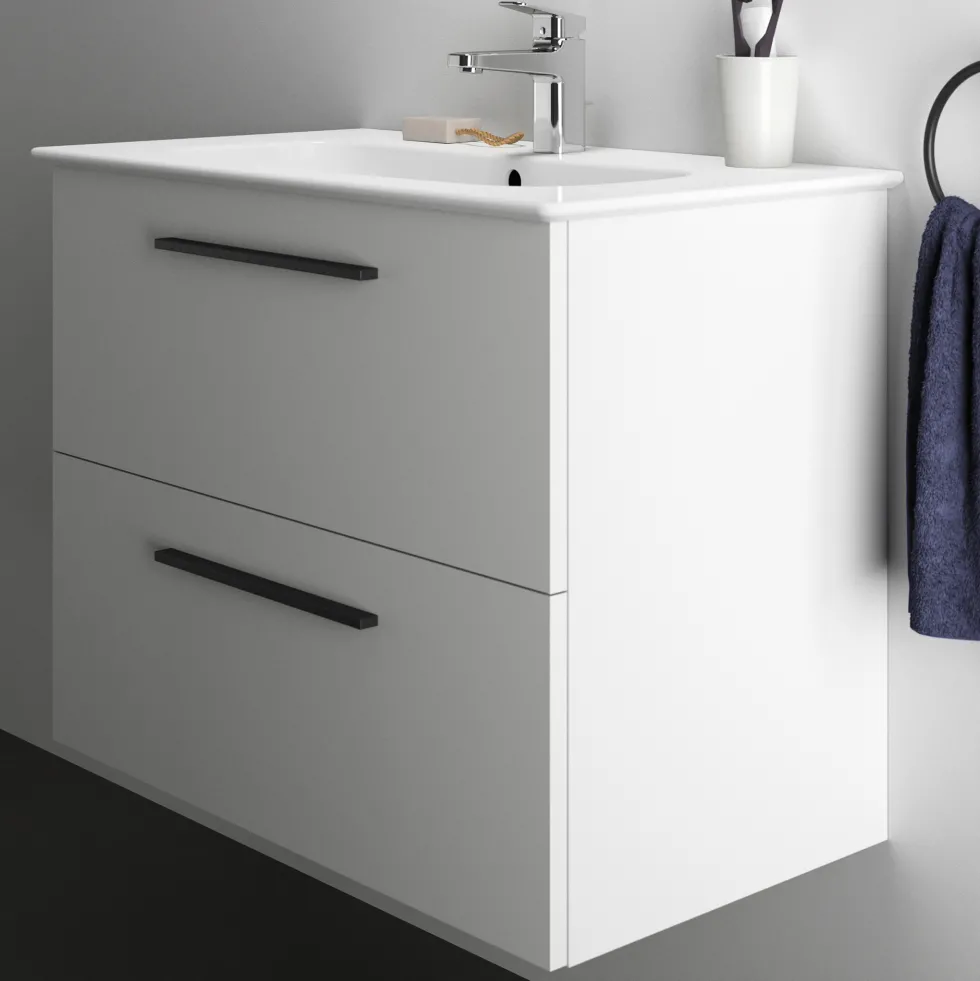 Ideal Standard i.life A 840mm Wall Mounted 2 Drawer Vanity Unit & Basin