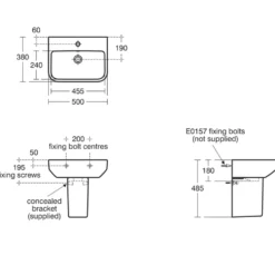 Ideal Standard i.life S Compact Basin & Pedestal