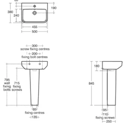 Ideal Standard i.life S Compact Basin & Pedestal