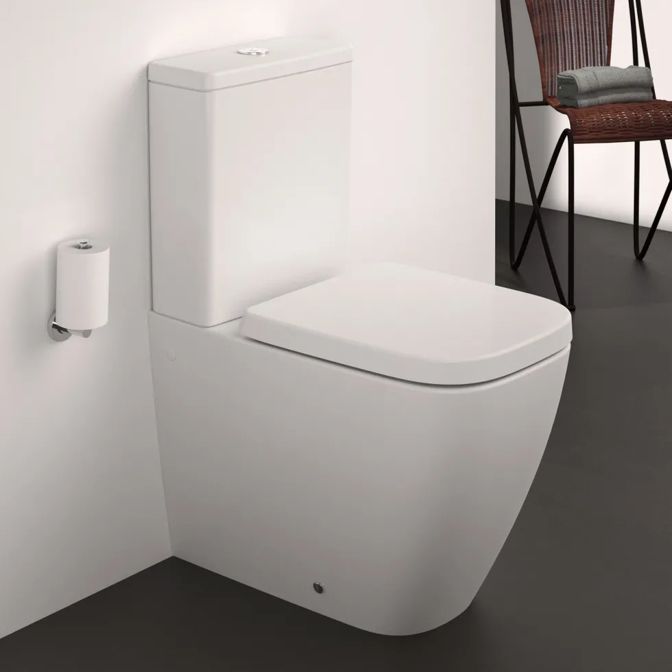 Ideal Standard i.life S Compact Close Coupled Fully Back to Wall Rimless Toilet with Soft Close Seat