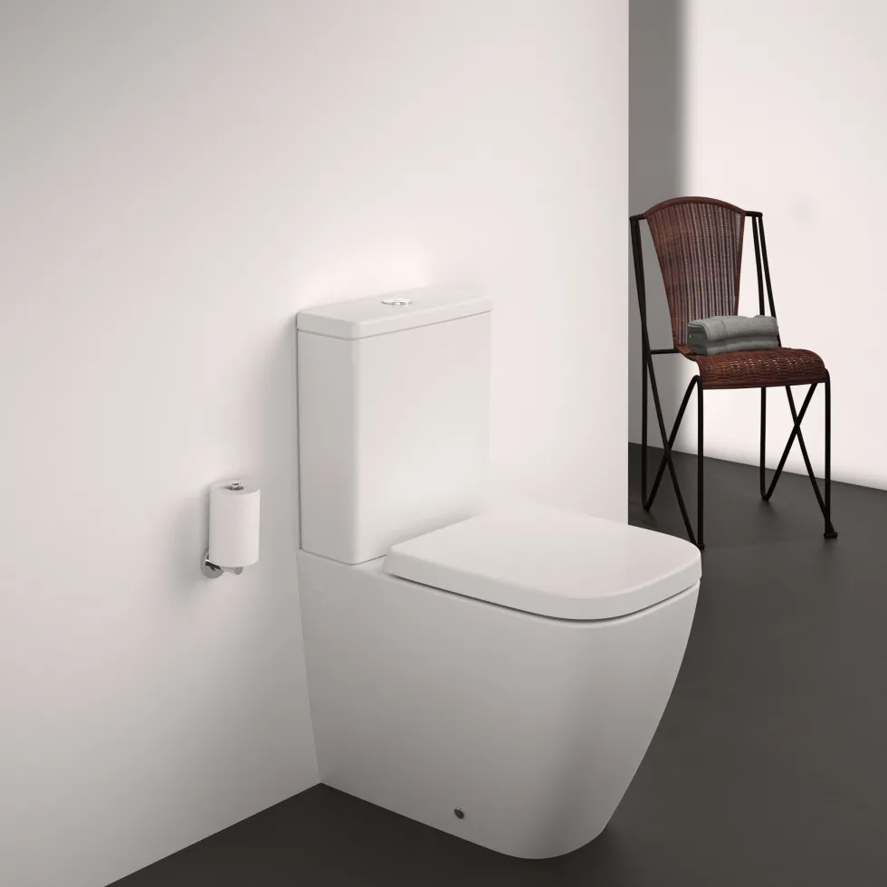 Ideal Standard i.life S Compact Close Coupled Fully Back to Wall Rimless Toilet with Soft Close Seat