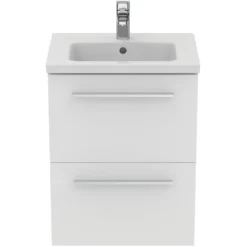 Ideal Standard i.life S 500mm Wall Mounted 2 Drawer Compact Vanity Unit & Basin