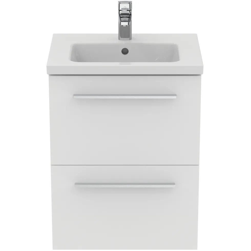 Ideal Standard i.life S 500mm Wall Mounted 2 Drawer Compact Vanity Unit & Basin