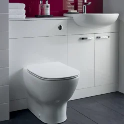 Ideal Standard Tesi Back to Wall Toilet with Aquablade® Flush Technology & Soft Close Seat