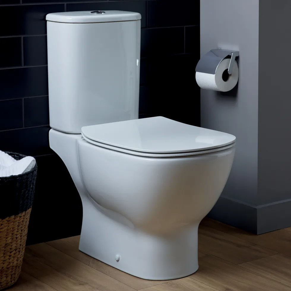 Ideal Standard Tesi Close Coupled Toilet with Aquablade® Flush Technology & Soft Close Seat