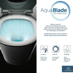 Ideal Standard Tesi Close Coupled Toilet with Aquablade® Flush Technology & Soft Close Seat