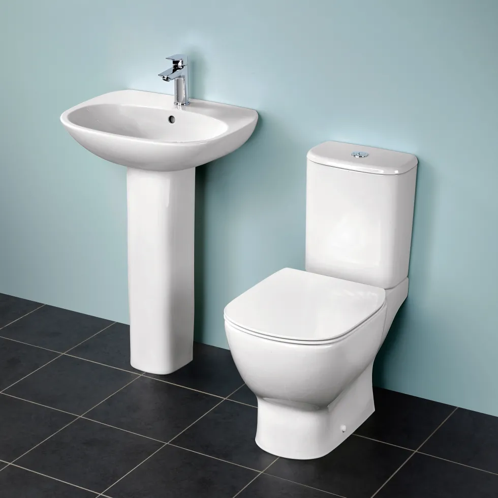 Ideal Standard Tesi Close Coupled Toilet with Aquablade® Flush Technology & Soft Close Seat