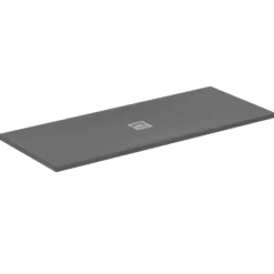Ideal Standard Ultra Flat S+ Concrete Grey Rectangular Anti-Slip Stone Resin Shower Tray - 7 Sizes