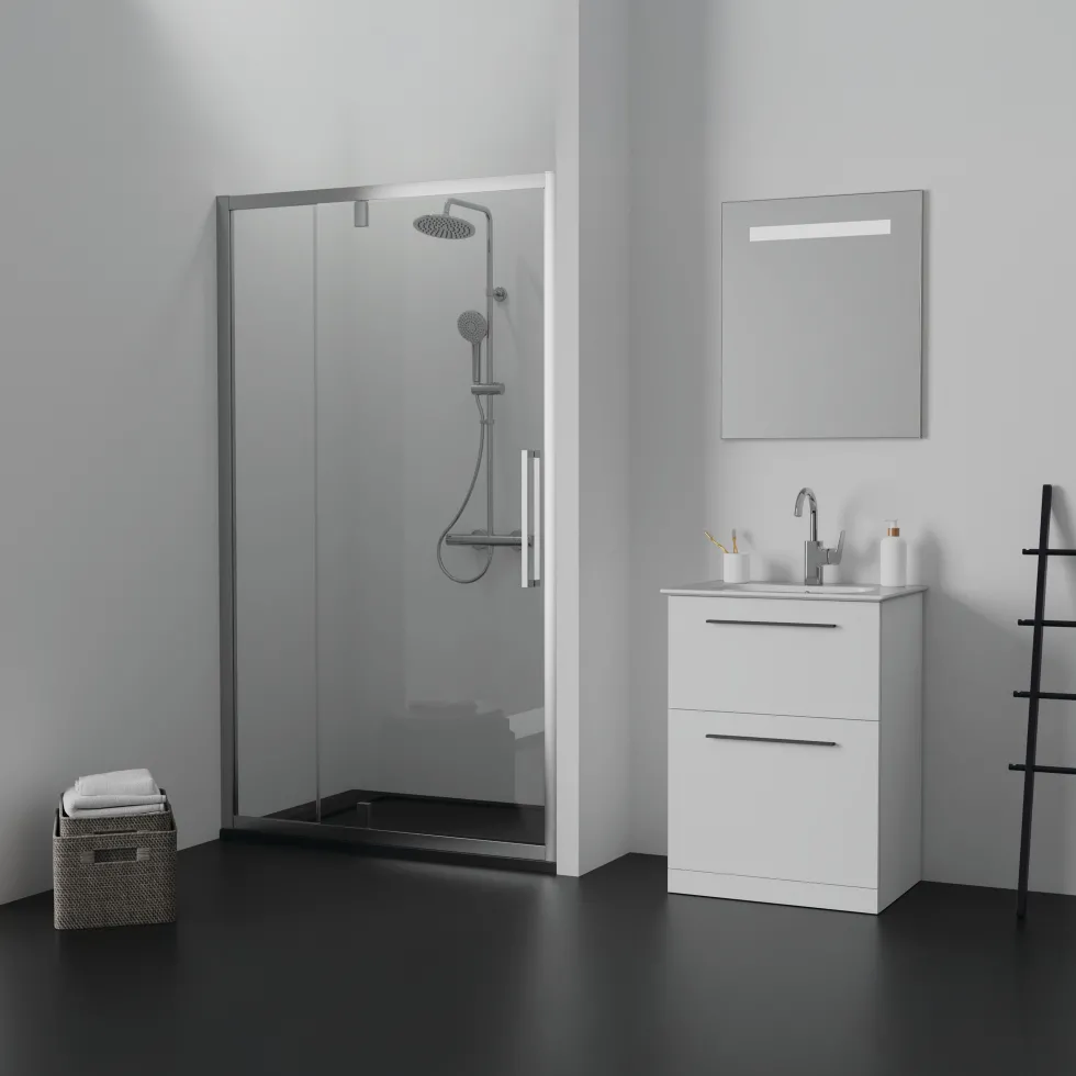 Ideal Standard Ultra Flat S i.life Jet Black Rectangular Anti-Slip Stone Resin Shower Tray - 5 Sizes