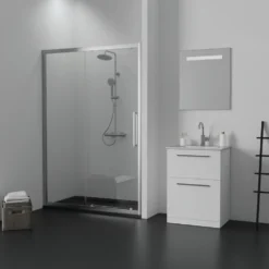 Ideal Standard Ultra Flat S i.life Jet Black Rectangular Anti-Slip Stone Resin Shower Tray - 5 Sizes
