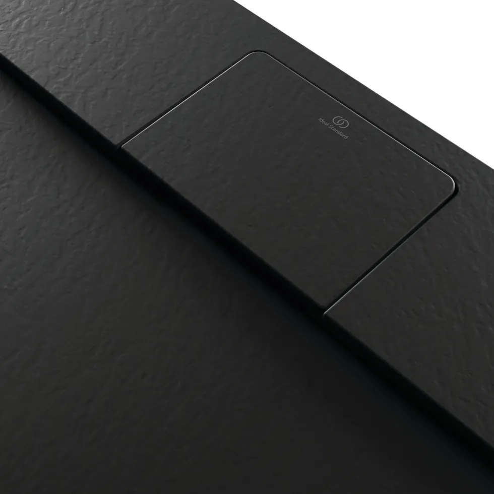 Ideal Standard Ultra Flat S i.life Jet Black Rectangular Anti-Slip Stone Resin Shower Tray - 5 Sizes