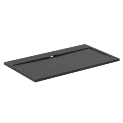 Ideal Standard Ultra Flat S i.life Jet Black Rectangular Anti-Slip Stone Resin Shower Tray - 5 Sizes