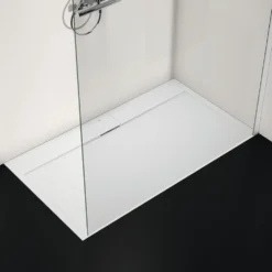 Ideal Standard Ultra Flat S i.life Pure White Rectangular Anti-Slip Stone Resin Shower Tray - 5 Sizes