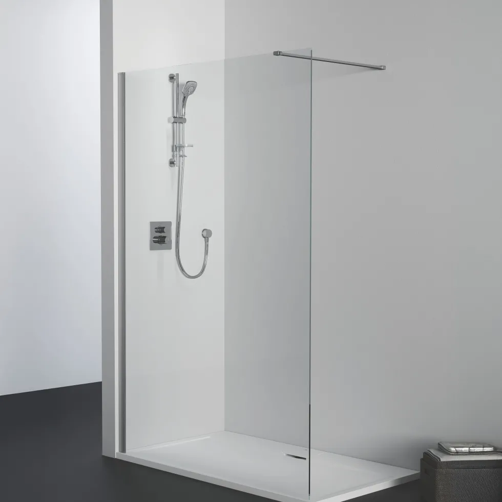 Ideal Standard Ultra Flat S i.life Pure White Rectangular Anti-Slip Stone Resin Shower Tray - 5 Sizes