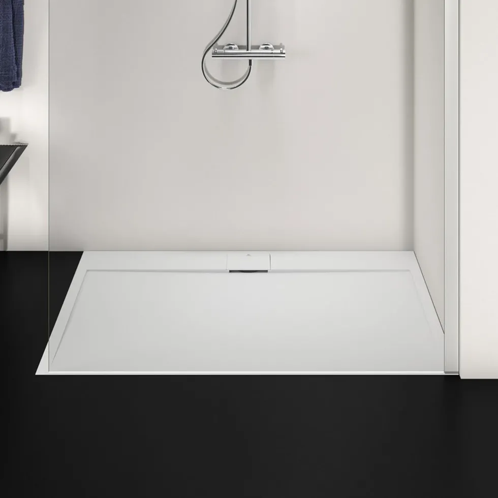 Ideal Standard Ultra Flat S i.life Pure White Rectangular Anti-Slip Stone Resin Shower Tray - 5 Sizes