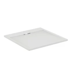 Ideal Standard Ultra Flat S i.life Pure White Square Anti-Slip Stone Resin Shower Tray - 2 Sizes