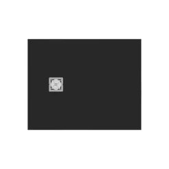 Ideal Standard Ultra Flat S+ Jet Black Rectangular Anti-Slip Stone Resin Shower Tray - 7 Sizes