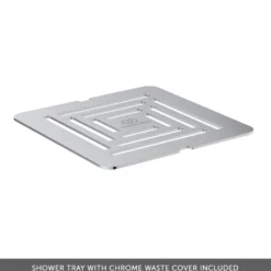 Ideal Standard Ultra Flat S+ Jet Black Square Anti-Slip Stone Resin Shower Tray - 2 Sizes