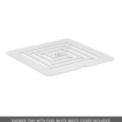 Ideal Standard Ultra Flat S+ Pure White Square Anti-Slip Stone Resin Shower Tray - 2 Sizes