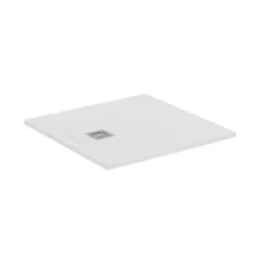 Ideal Standard Ultra Flat S+ Pure White Square Anti-Slip Stone Resin Shower Tray - 2 Sizes