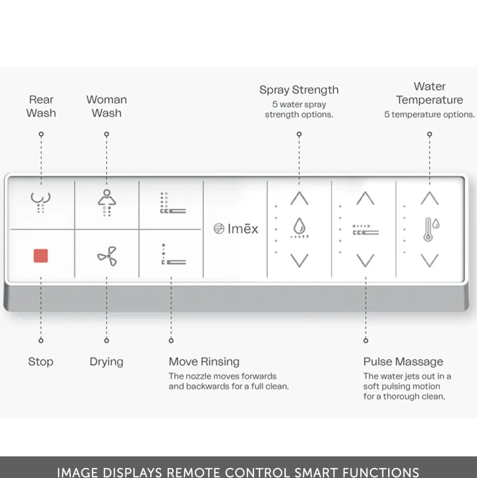 Imex Arco Back to Wall Smart Toilet with Soft Close Seat & Remote Control