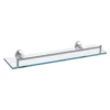 Inox Brushed Stainless Steel Glass Shelf