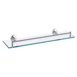 Inox Brushed Stainless Steel Glass Shelf