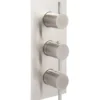 Inox Brushed Stainless Steel 2 Outlet Concealed Thermostatic Shower Valve