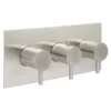 Inox Brushed Stainless Steel 2 Outlet Concealed Thermostatic Shower Valve - Horizontal