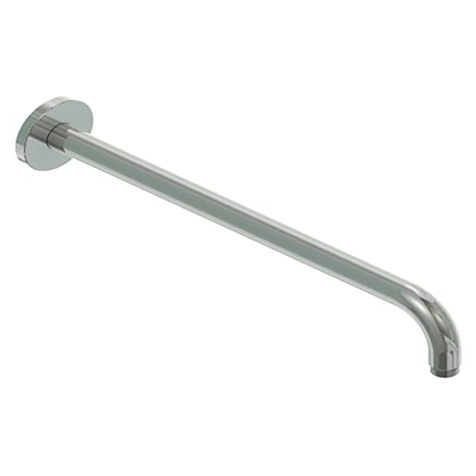 Inox Brushed Stainless Steel Round Wall Shower Arm - 400mm