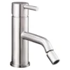 Inox Brushed Stainless Steel Single Lever Bidet Mixer With Pop-up Waste