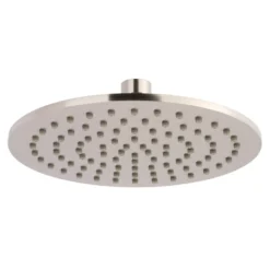Inox Brushed Stainless Steel Slim Round Fixed Shower Head