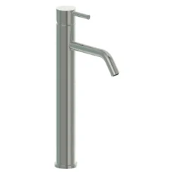 Inox Brushed Stainless Steel Tall Single Lever Basin Mixer