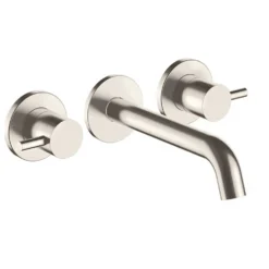 Inox Brushed Stainless Steel Wall Mounted Basin Mixer