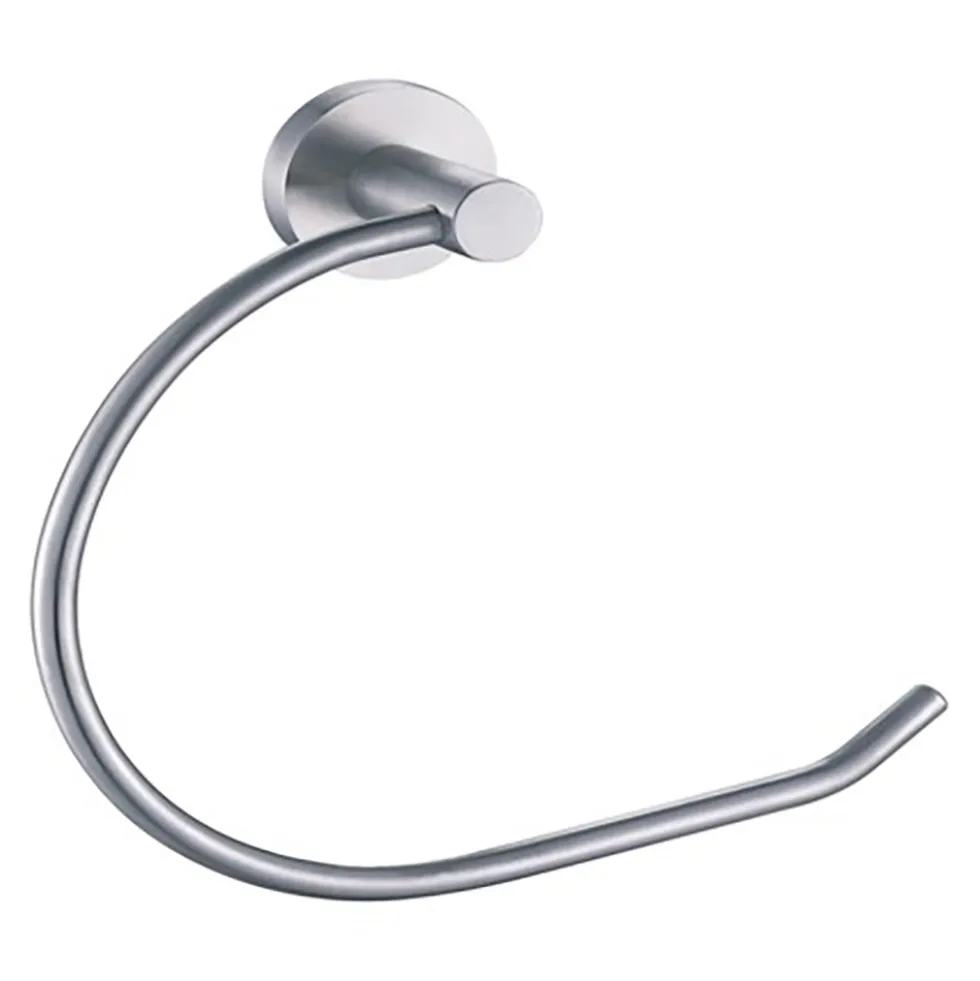 Inox Brushed Stainless Steel Wall Mounted Towel Ring