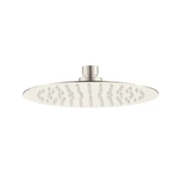 Inox Glide Extra Slim Round Overhead 200mm Fixed Shower Head - Brushed Stainless Steel