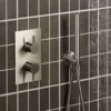 Inox 3 Outlet Concealed Thermostatic Shower Valve - Brushed Stainless Steel