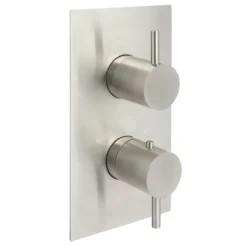 Inox 1 Outlet Concealed Thermostatic Shower Valve - Brushed Stainless Steel