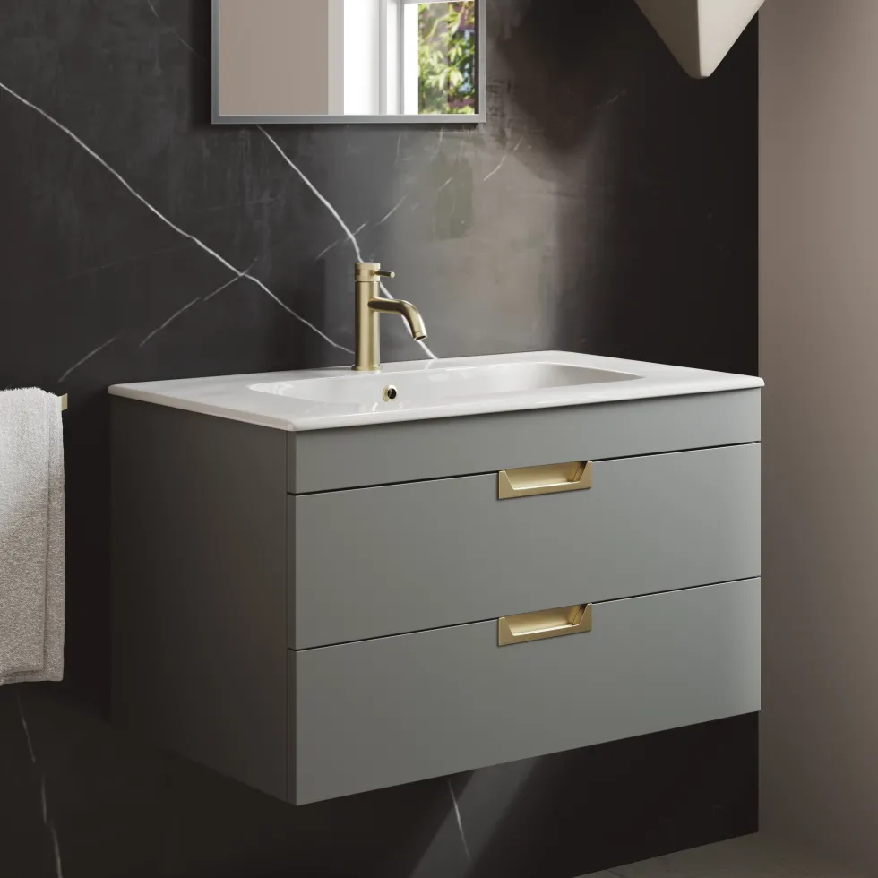 Isla 800mm Wall Hung Vanity Unit & Basin