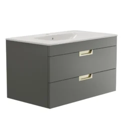 Isla 800mm Wall Hung Vanity Unit & Basin
