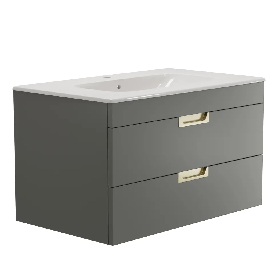 Isla 800mm Wall Hung Vanity Unit & Basin